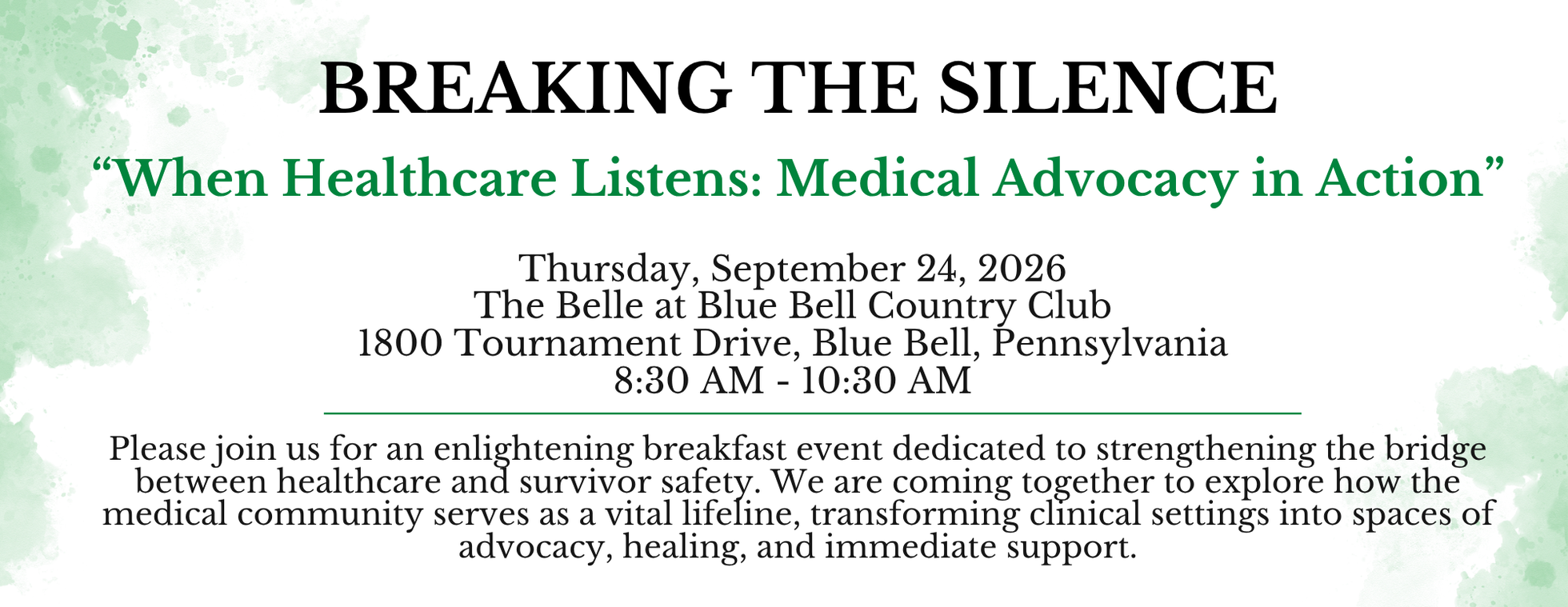 Breaking the Silence 2026